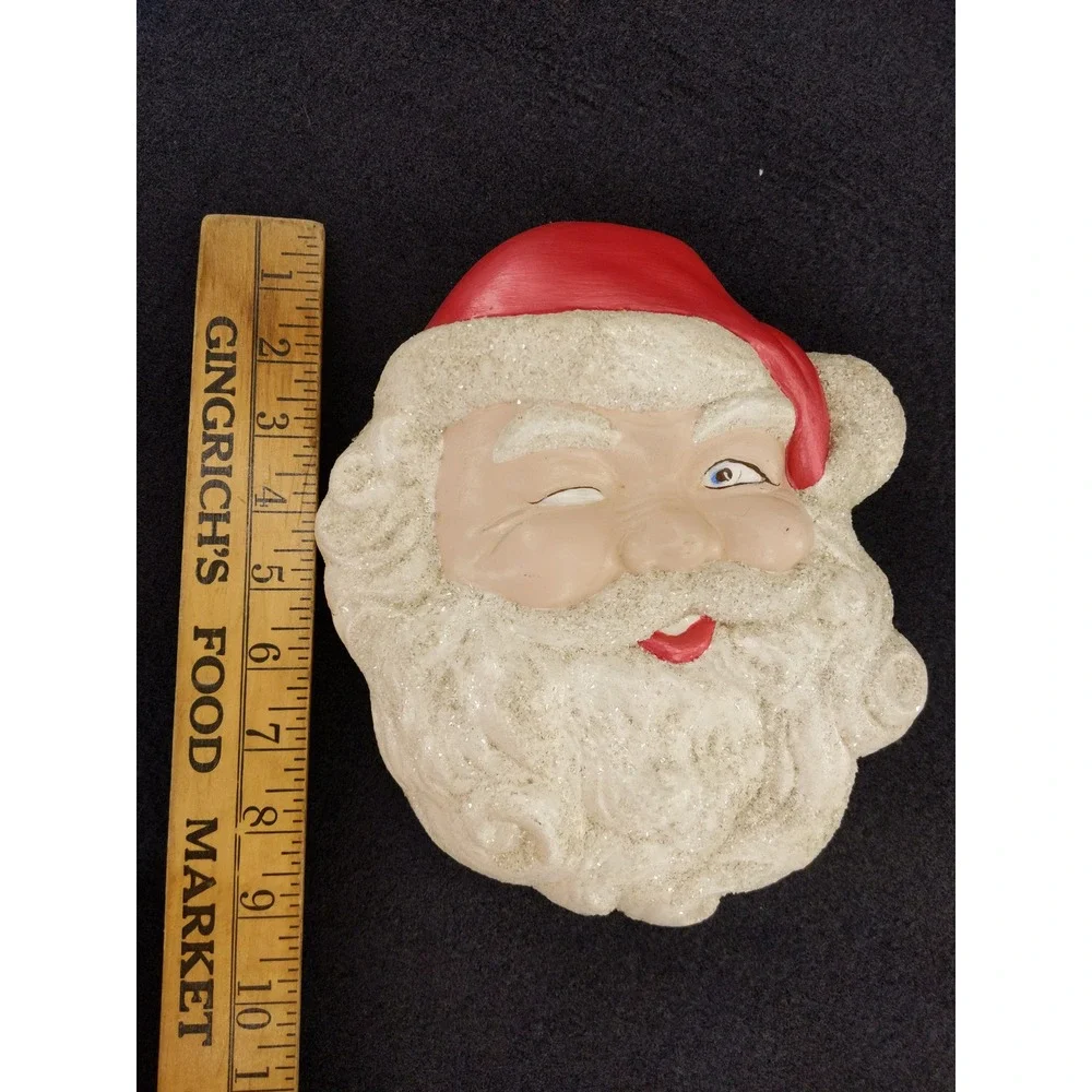 Vintage Santa Claus Face Wall Plaque‎ 8